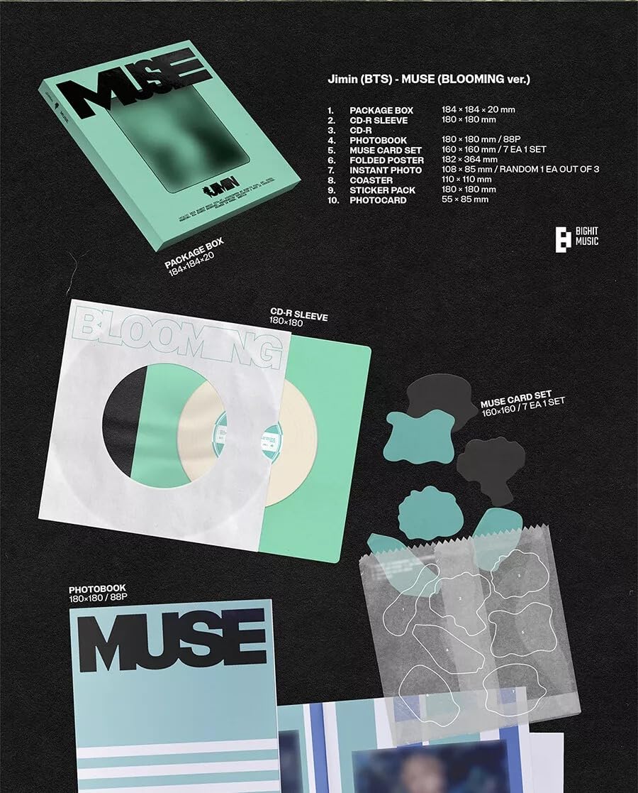 Amazon.com: BTS Jimin MUSE 2nd Solo Album [BLOOMING + SERENADE +